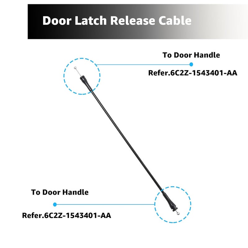 Sousery 2 Packs of Aftermarket Tailgate Cable for 1997-2002 Expedition Replaces F2UZ-15264A65-B F2UZ15264A65B Rear Door Latch Cable - Image 5